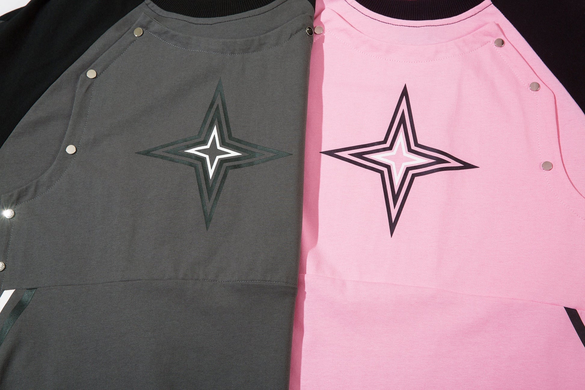 Star Panel Contrast | Patchwork Sweatshirt - Luxuryurbanwear