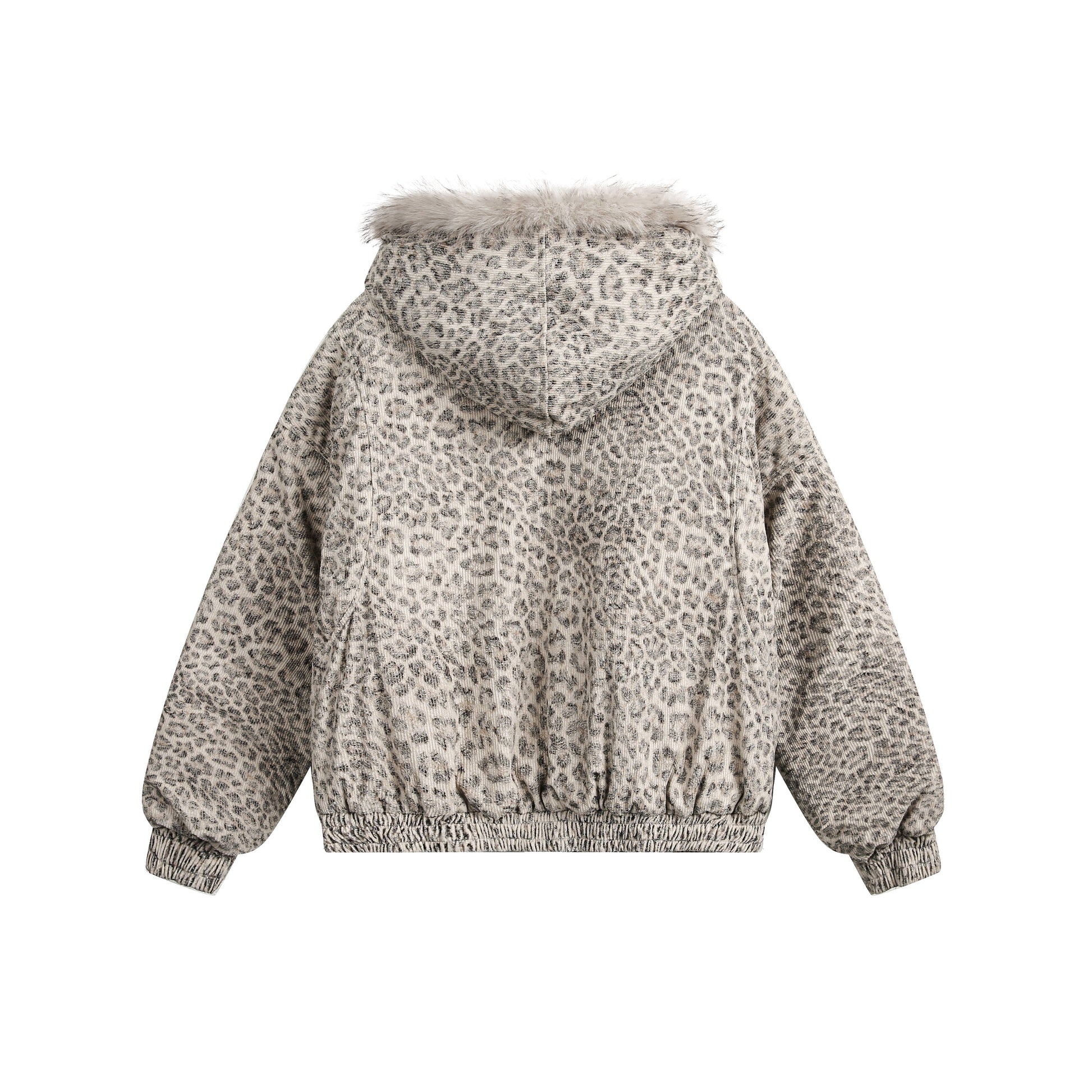 Leopard Patterned / Faux Fur Jacket - Luxuryurbanwear