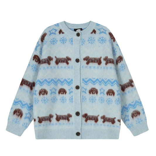 Puppy Fair | Button-Up Cardigan Sweater - Luxuryurbanwear