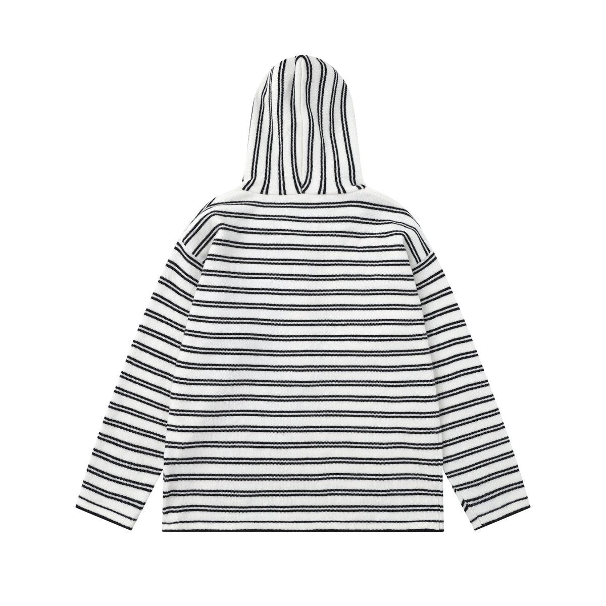 COASTLINE | Striped Buttoned Hood Pullover - Luxuryurbanwear