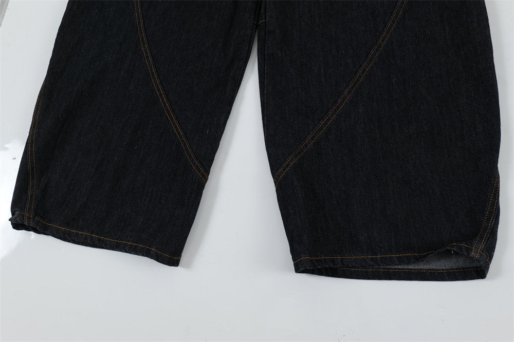 Plaid Patchwork | BAGGY BARREL Jeans - Luxuryurbanwear