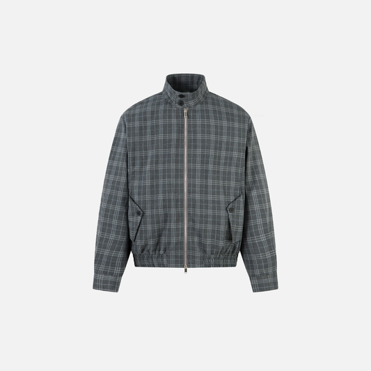 Vintage Plaid Two Way To Wear Zipper Jacket - Luxuryurbanwear