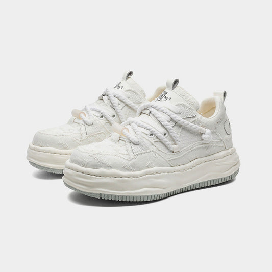Edge | Distressed Platform Sneakers - Luxuryurbanwear