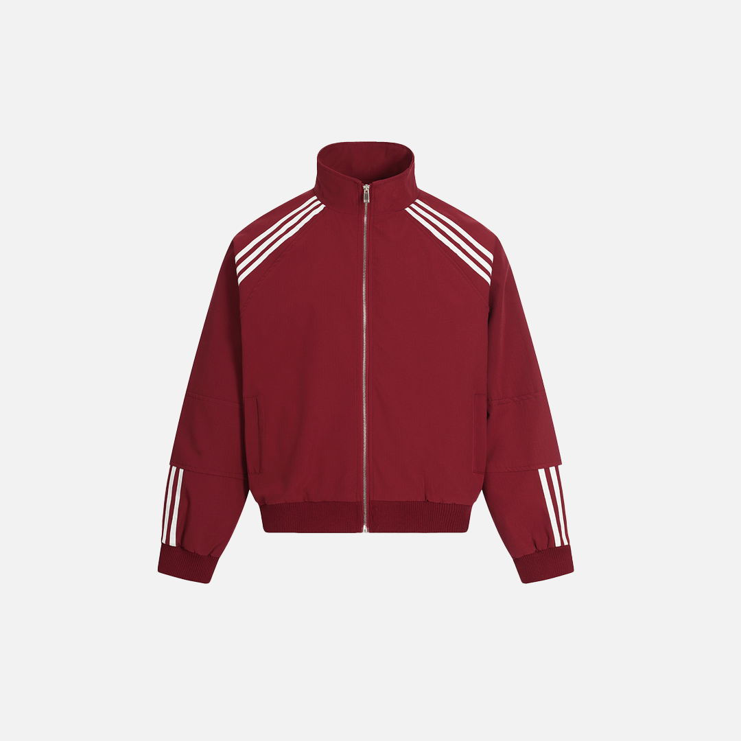 Striped Athletic Jogger Pants & Windbreaker Jacket - Luxuryurbanwear