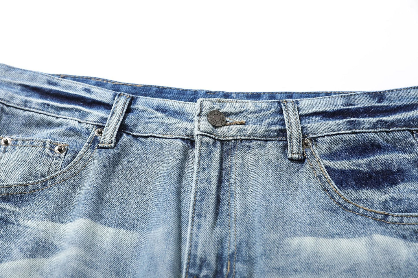 Denim Ripped | Washed flares Jeans - Luxuryurbanwear