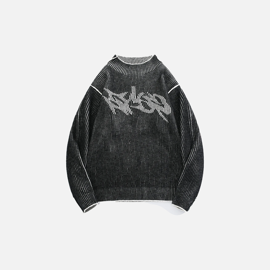 American Style Retro Double-Sided Casual Sweater - Luxuryurbanwear
