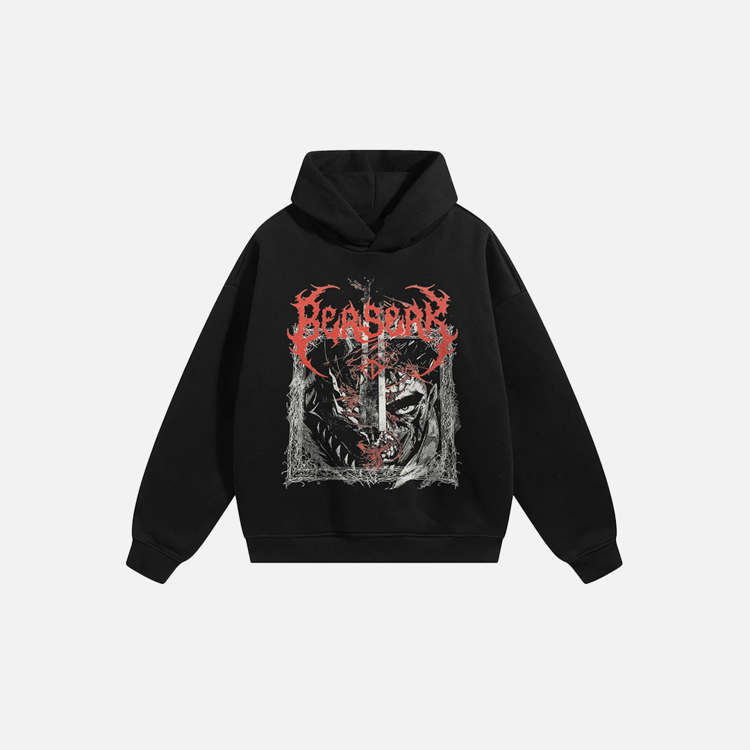 Streetwear Black Devil Graphic Oversized Hoodie - Luxuryurbanwear