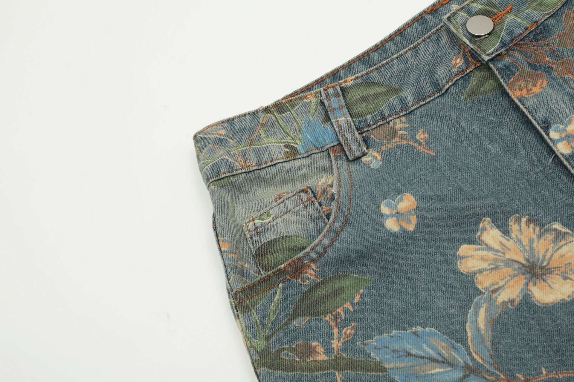 Floral Vintage Print | Carpenter Jeans - Luxuryurbanwear