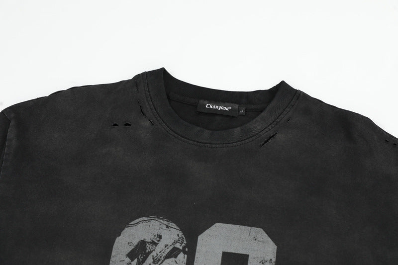 09 | Distressed Long Sleeve T-Shirt - Luxuryurbanwear