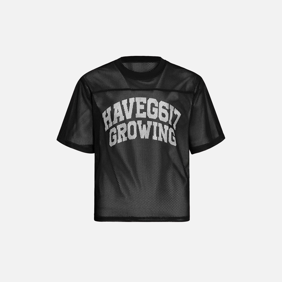 Translucent Mesh Printed Casual Sports T-Shirt - Luxuryurbanwear