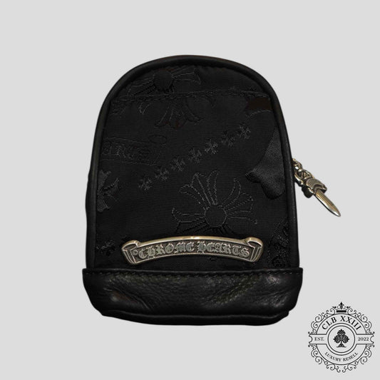 Chrome Hearts Motif Logo Wrist Bag in Black