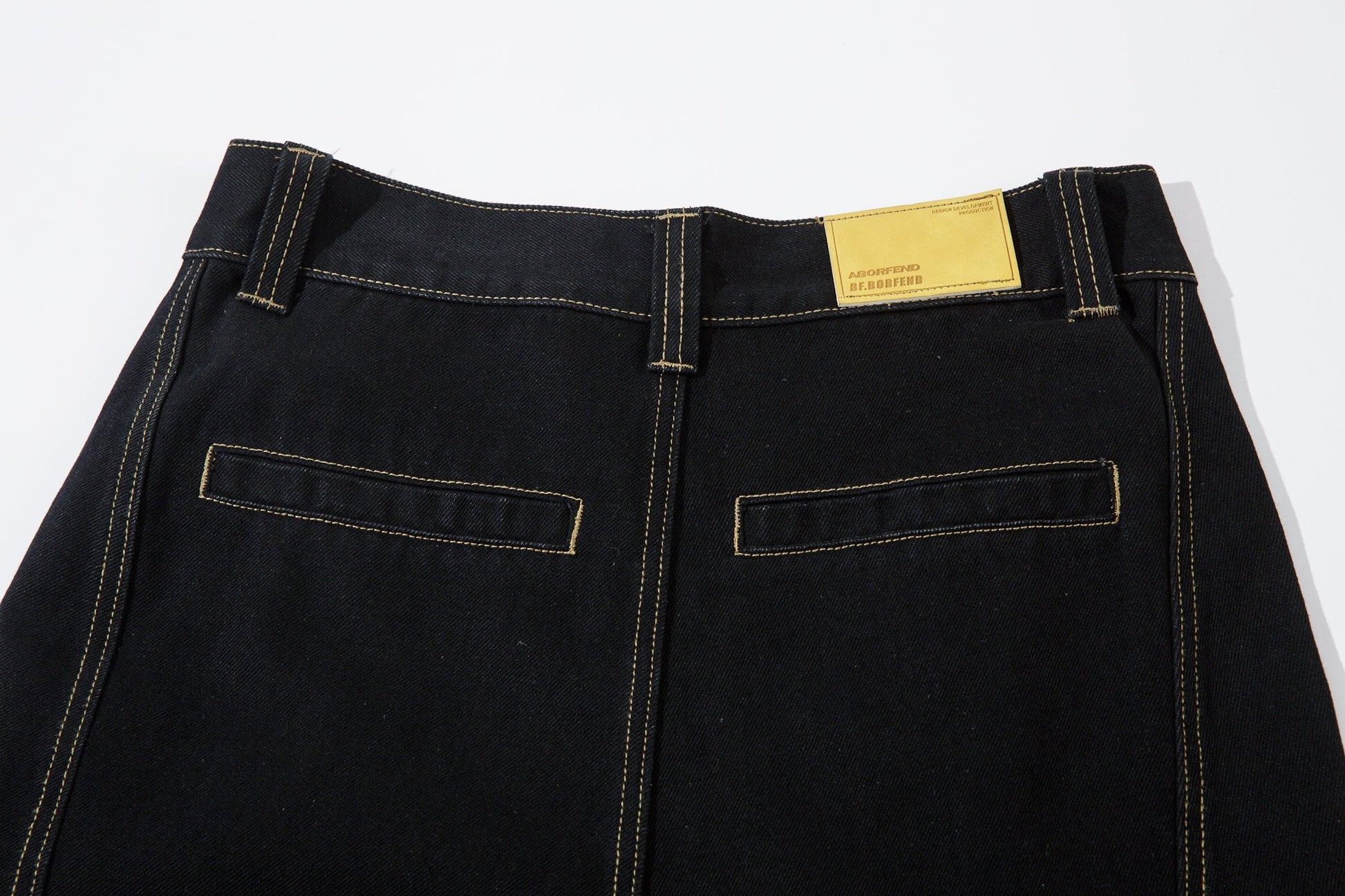 Geometric Stitch | Black Jeans - Luxuryurbanwear