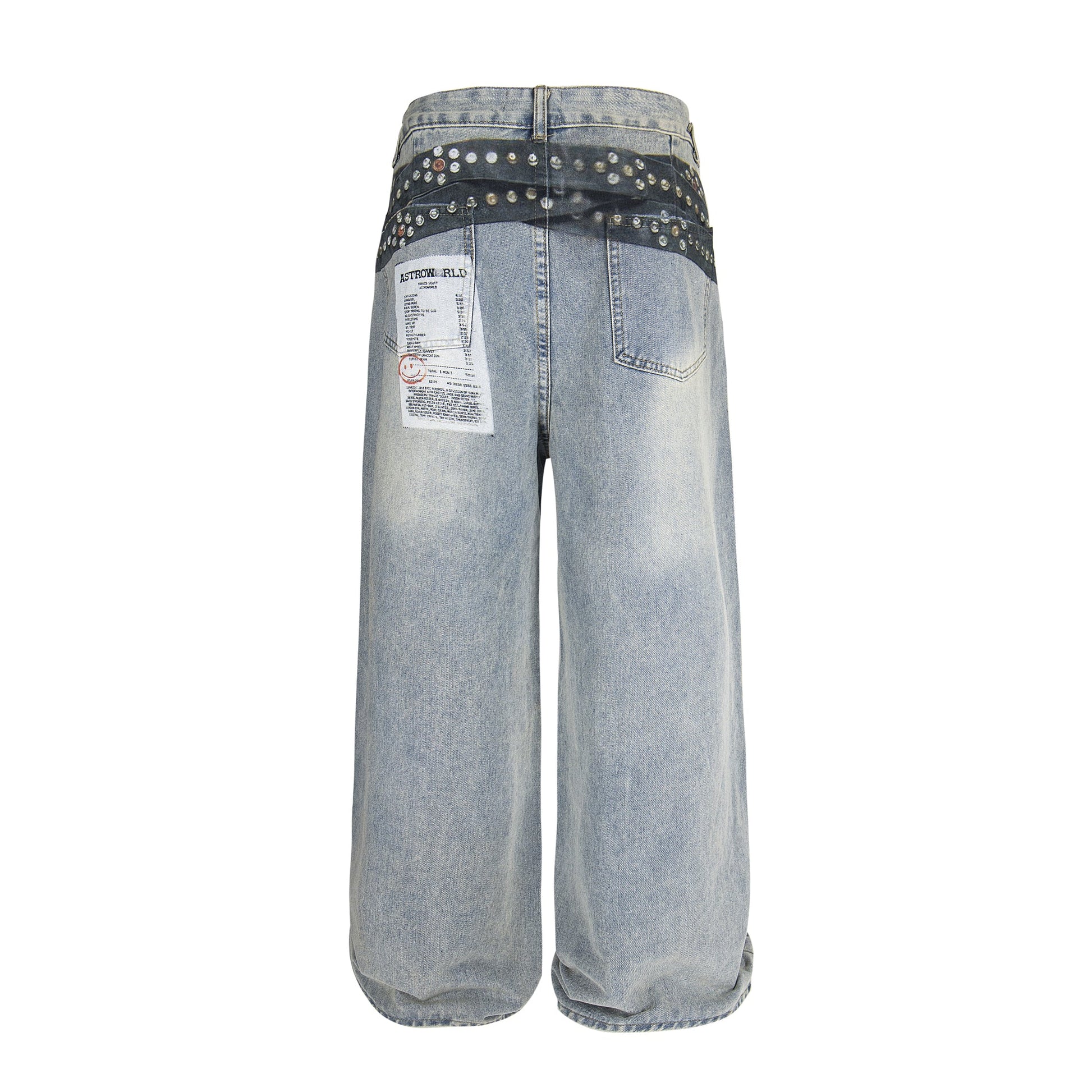 Studded Patchwork | Denim Jeans - Luxuryurbanwear