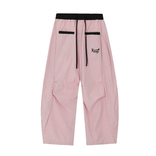 Everyday Ease Gingham Relaxed Pants - Luxury Oversized Check Trousers | LuxuryUrbanwear - Luxuryurbanwear