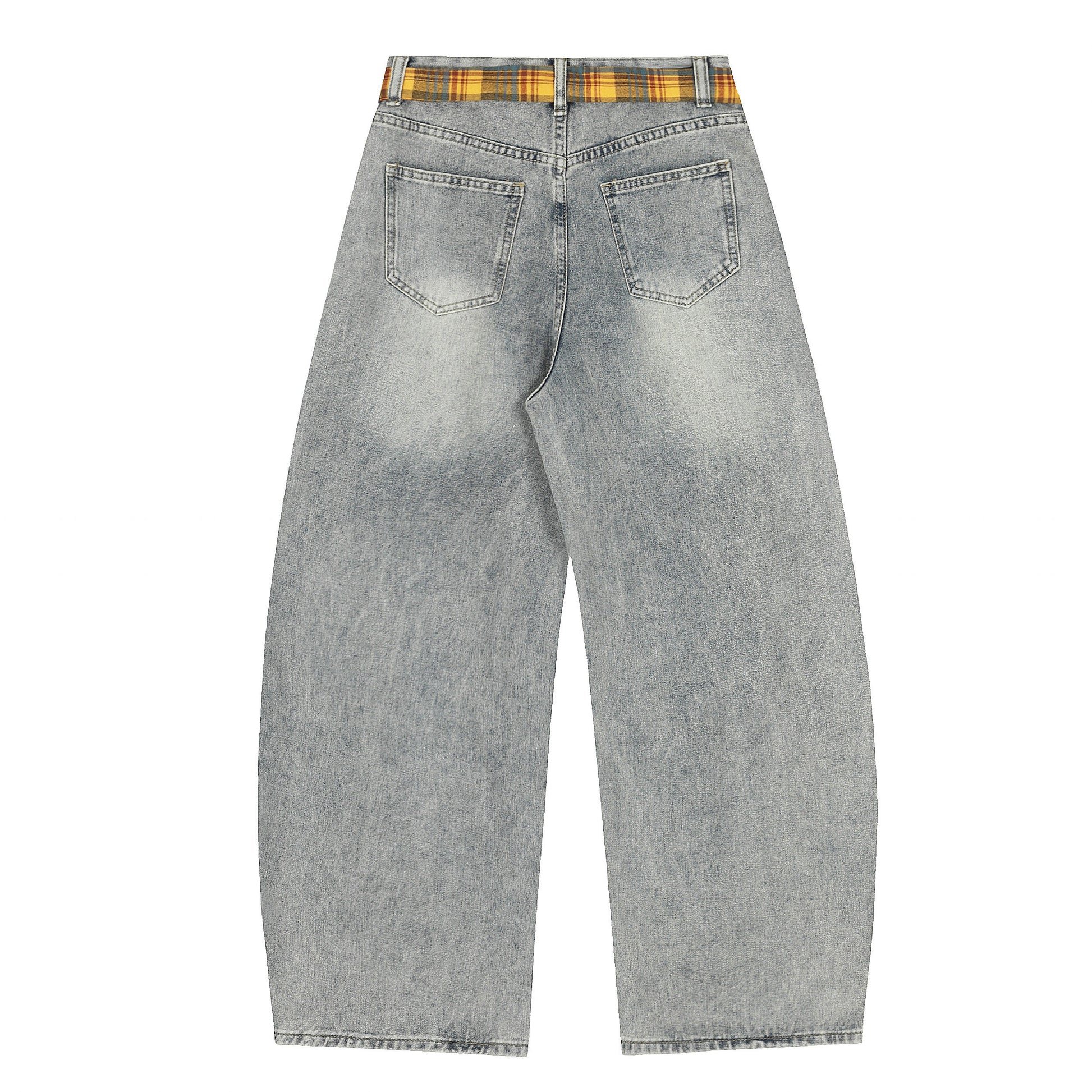 Mushroom patch | Embroidered wide leg jeans - Luxuryurbanwear