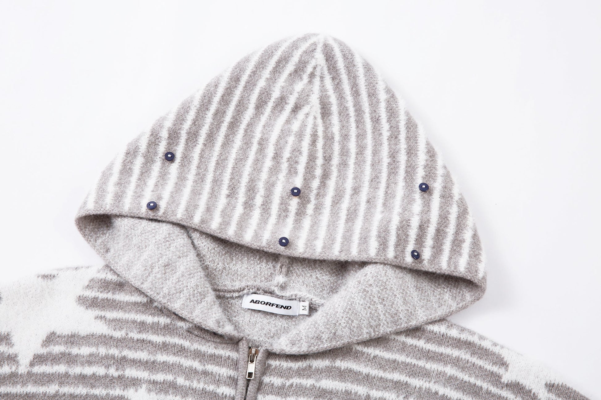 Winter Sky | Knitted Hoodie with Faux Fur Trim - Luxuryurbanwear