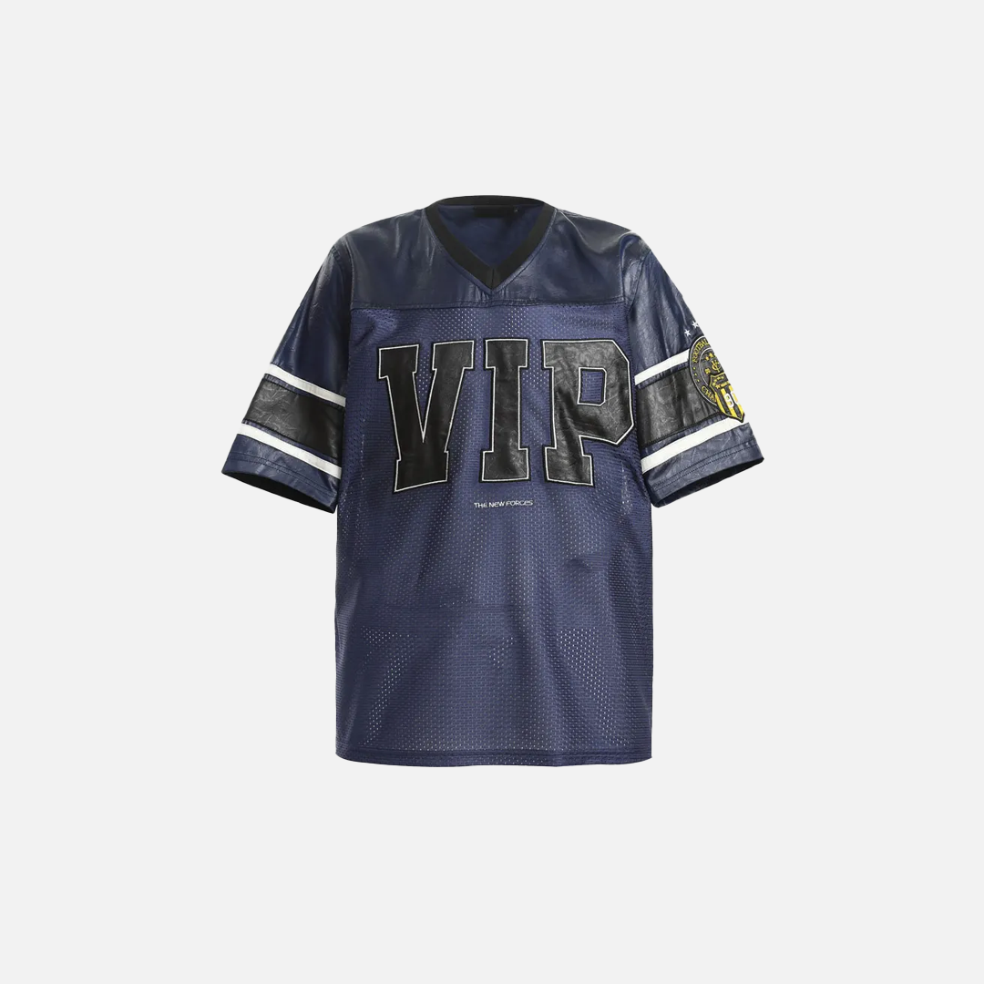 Mesh Embroidered Patchwork Jersey Polyester T-Shirt - Luxuryurbanwear
