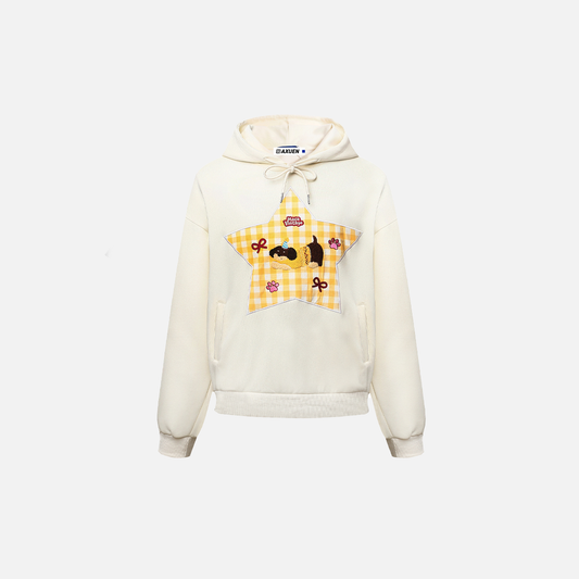 American Style Winter Vintage Star Embroidered Hoodie - Luxuryurbanwear