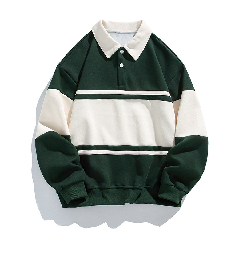 Classic Stripes | Timeless Polo Sweatshirt - Luxuryurbanwear