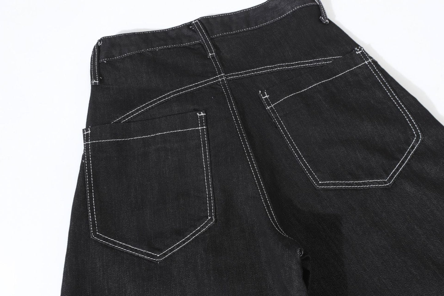 Metal Button Raw | Baggy Barrel Jeans - Luxuryurbanwear
