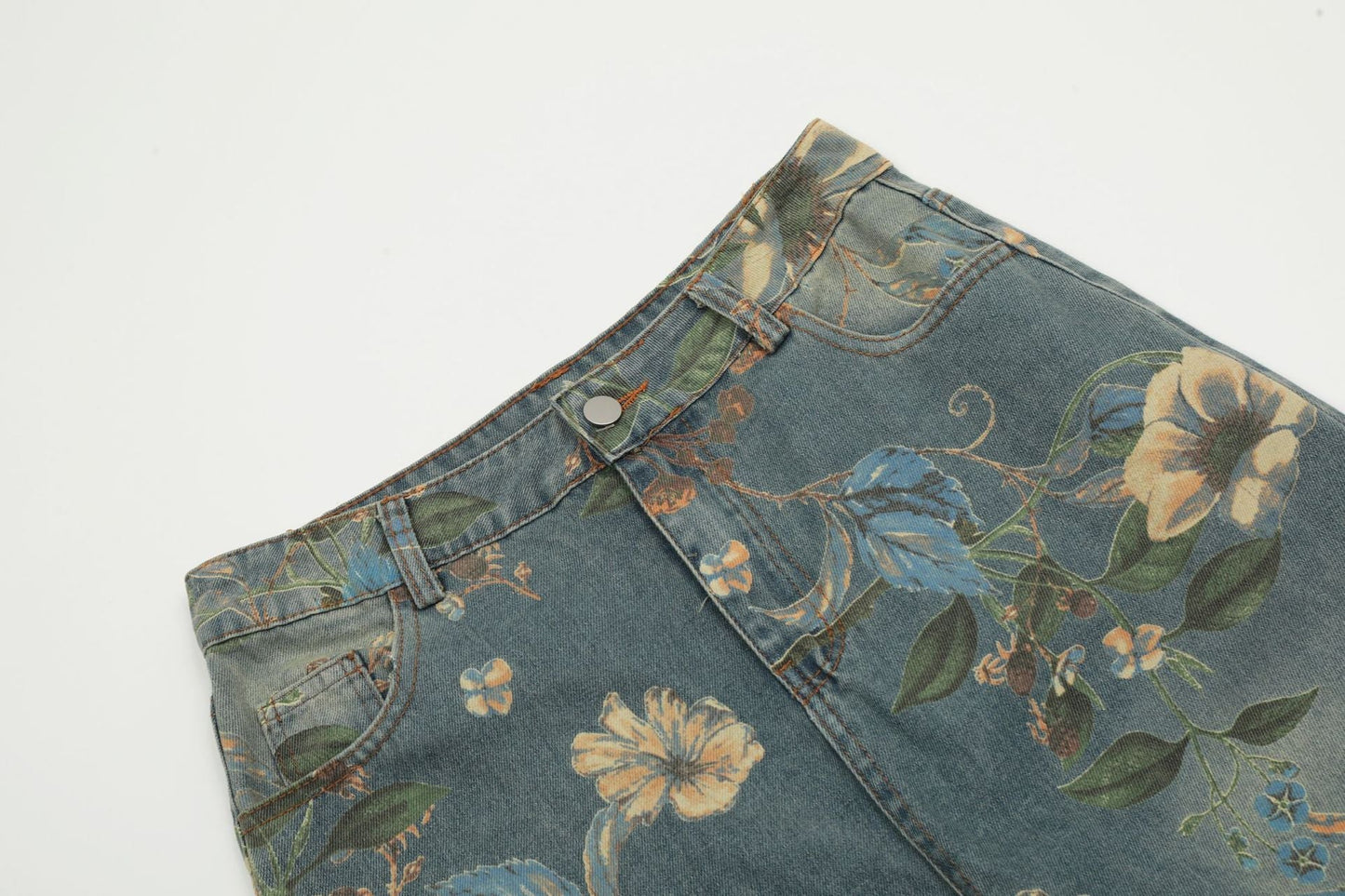 Floral Vintage Print | Carpenter Jeans - Luxuryurbanwear