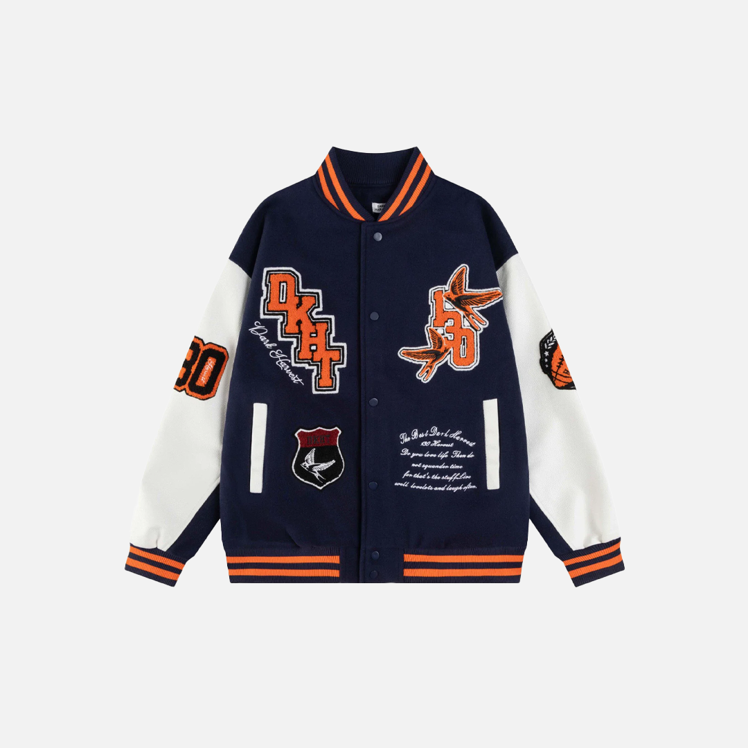 Men Essential Patchwork Baseball Varsity Jacket - Luxuryurbanwear