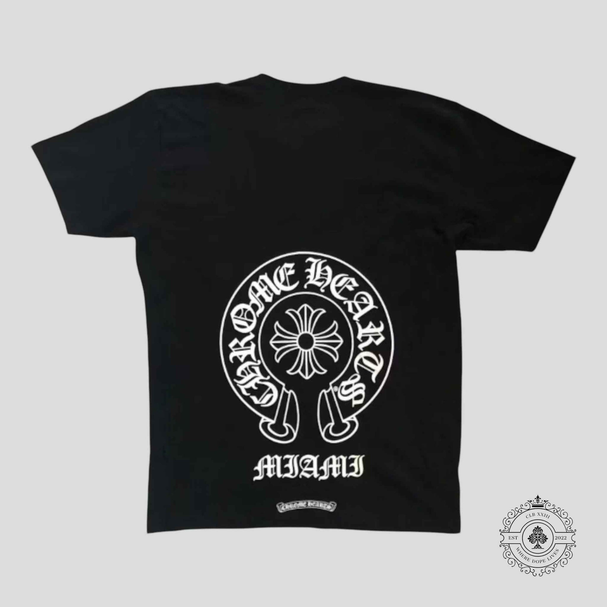 Chrome Hearts Miami Exclusive Horseshoe Pocket Tee in Black