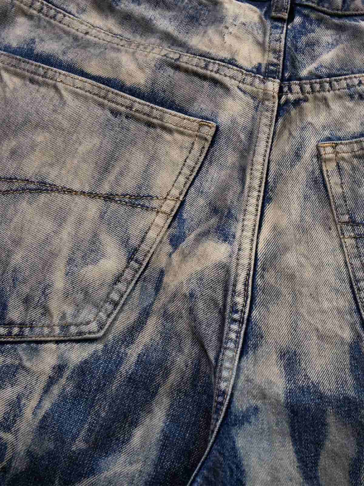 Vintage Acid Wash Tie-Dye Jeans - Luxuryurbanwear