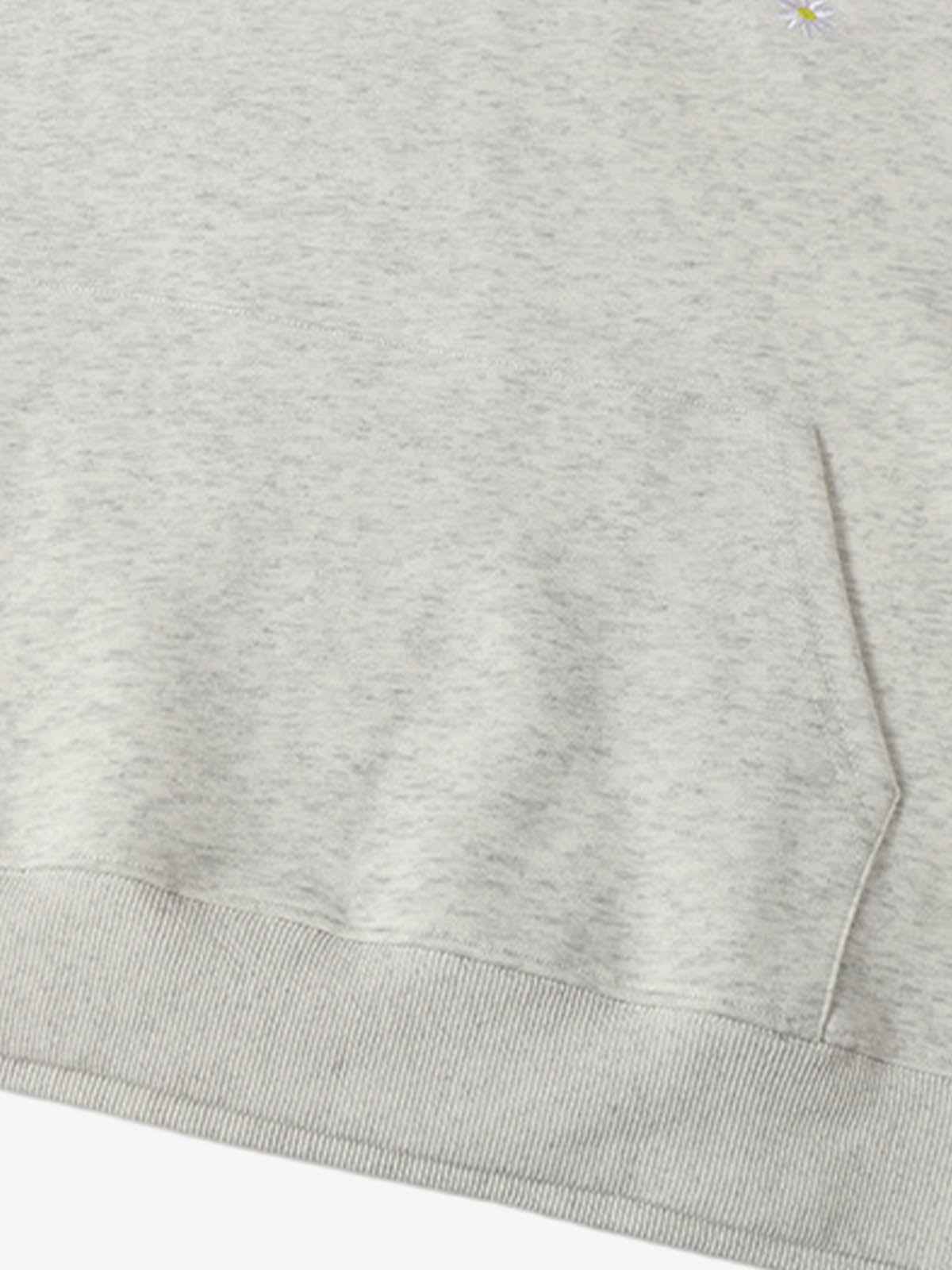 Daisy Embroidery Floral Pattern Heavyweight Hoodie
