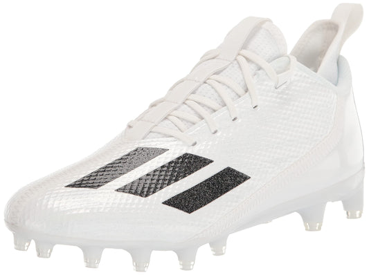 adidas Mens Adizero Football Shoe White/Black/White 14