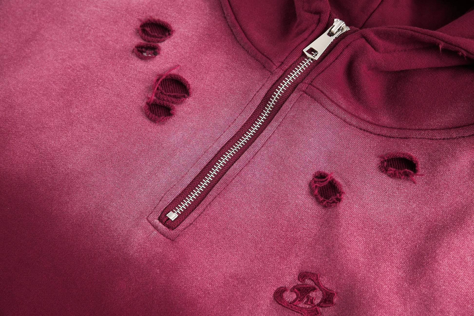 Distressed | Dip-Dye Hoodie - Luxuryurbanwear