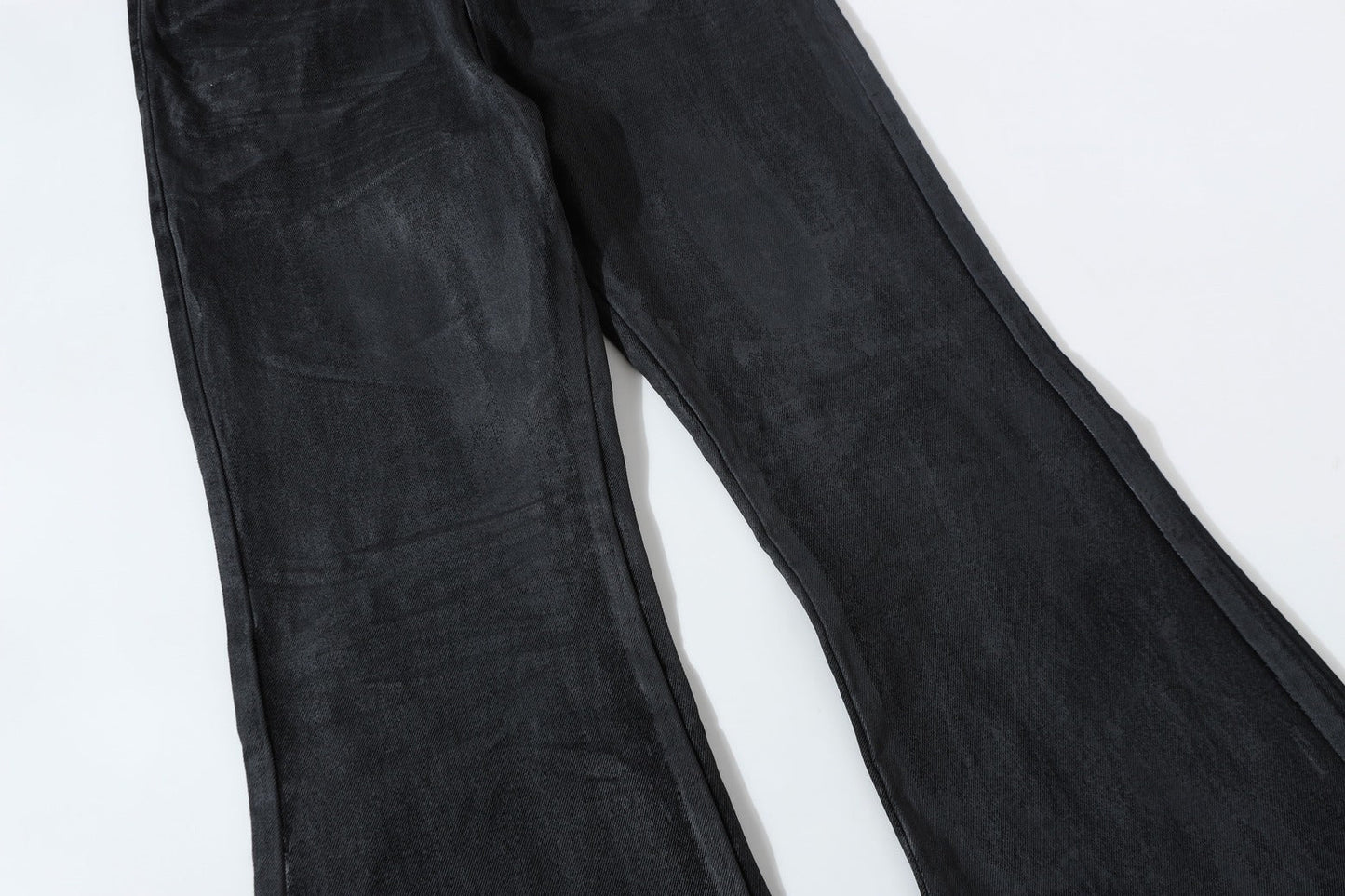 Washed Black Flare | Stacked Jeans - Luxuryurbanwear
