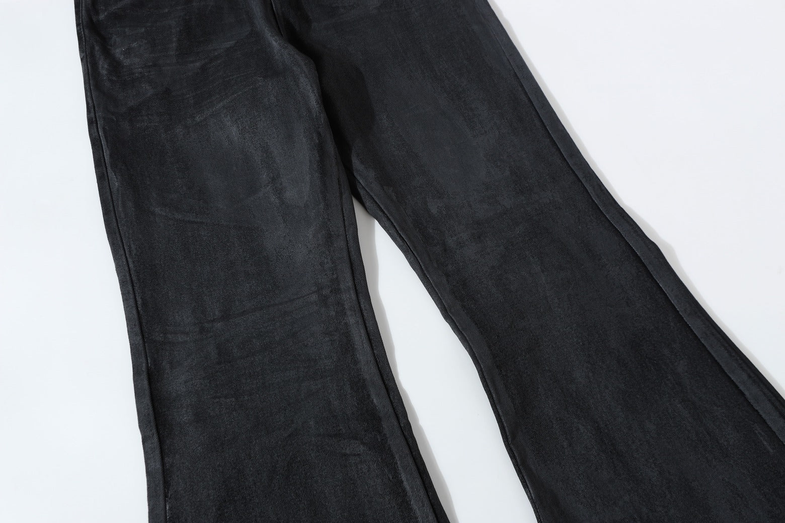 Washed Black Flare | Stacked Jeans - Luxuryurbanwear