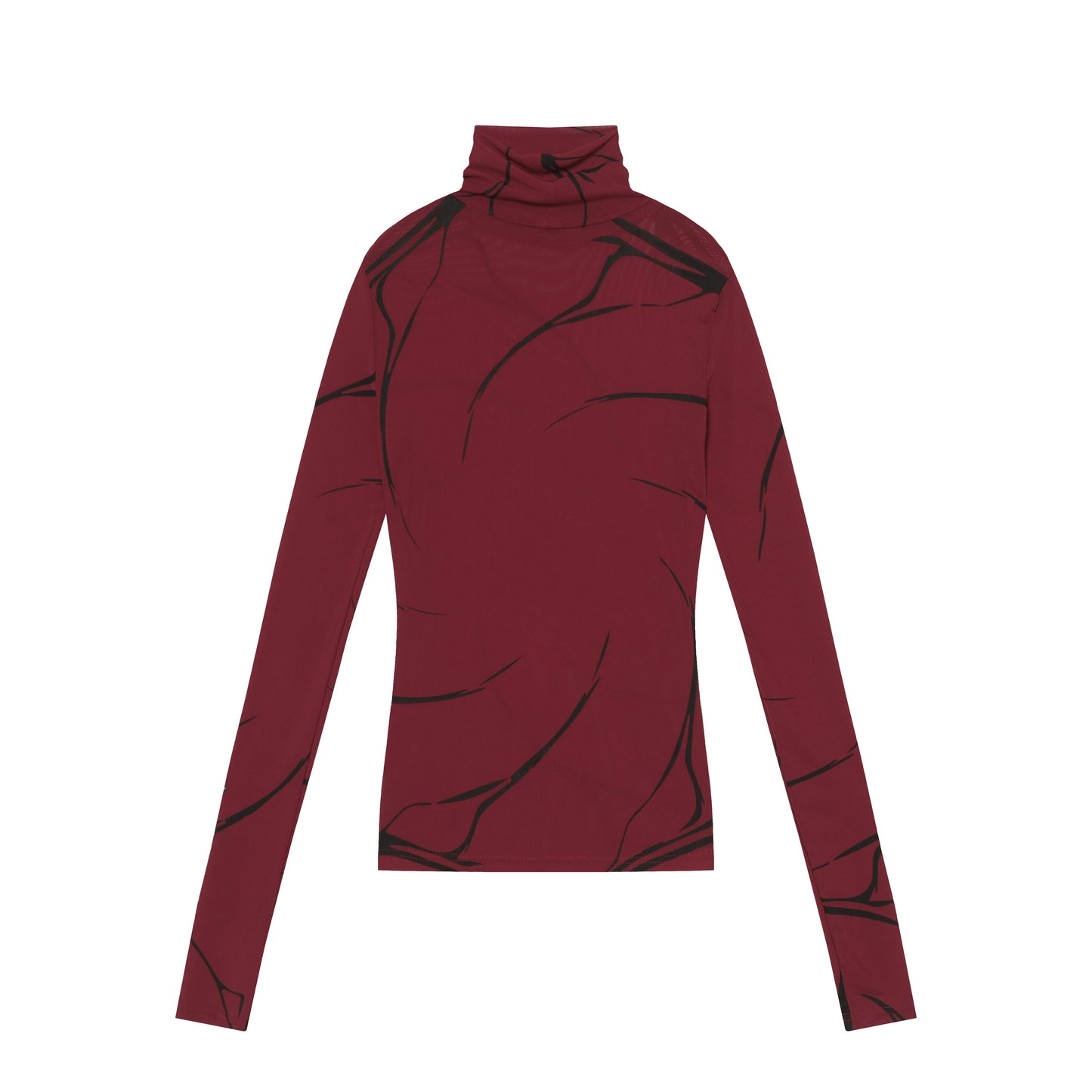 Abstract Line Graphic | Turtleneck Sweatshirt - Luxuryurbanwear