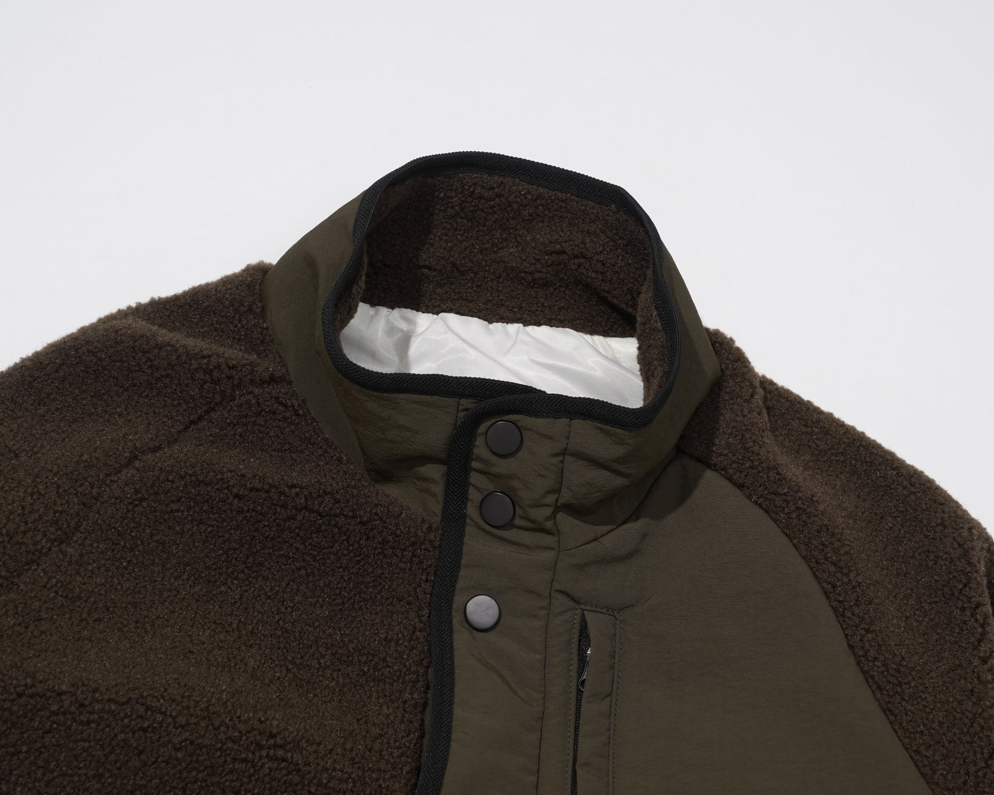 Color Block Patchwork | Fleece Jacket - Luxuryurbanwear