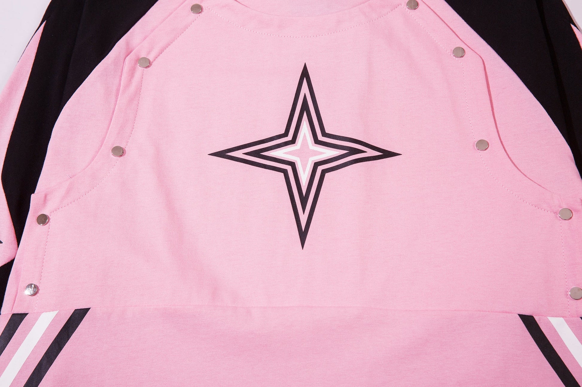 Star Panel Contrast | Patchwork Sweatshirt - Luxuryurbanwear
