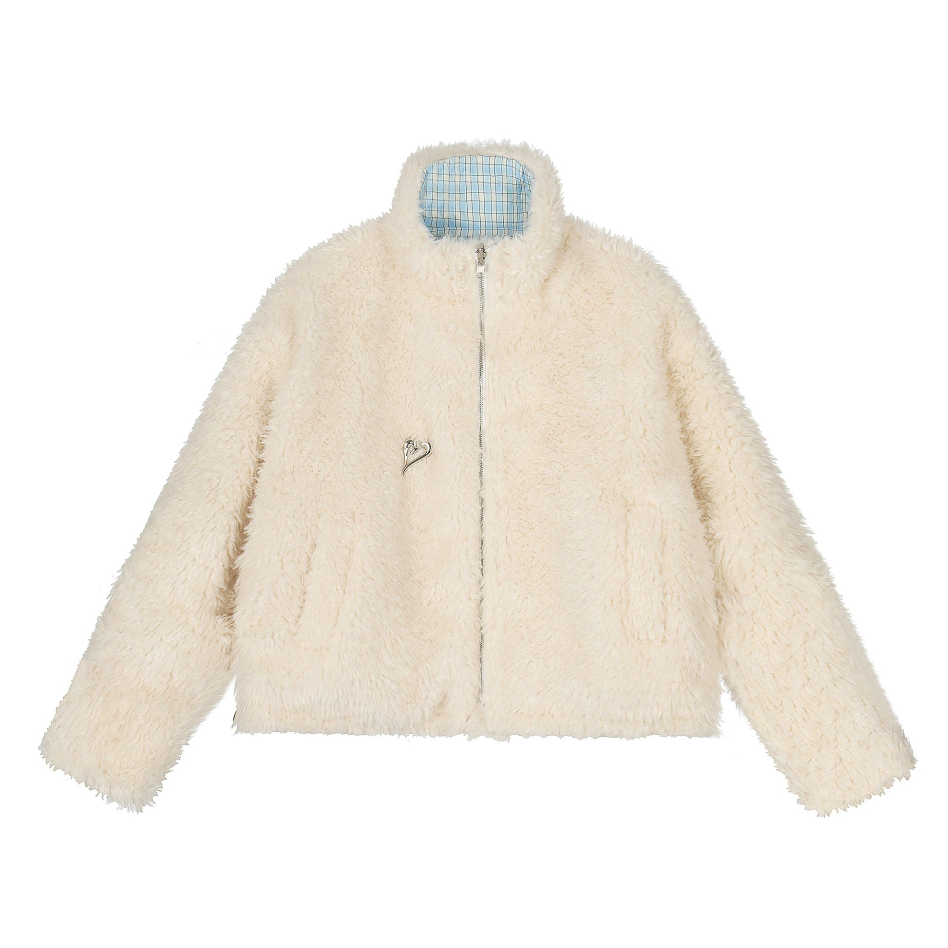 Double Cozy | Reversible Check & Fleece Jacket - Luxuryurbanwear