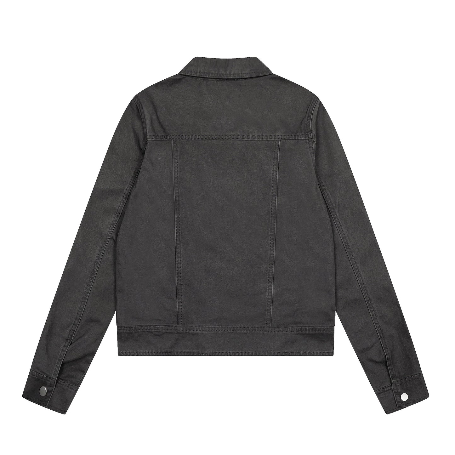 Steel Fade | Minimalist Zip-Up Denim Jacket - Luxuryurbanwear