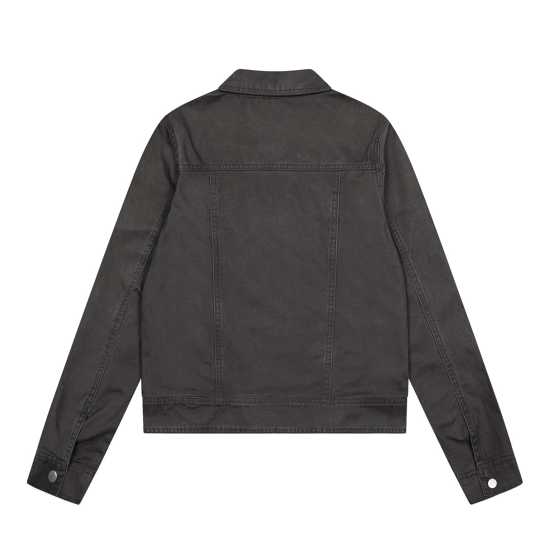 Steel Fade | Minimalist Zip-Up Denim Jacket - Luxuryurbanwear