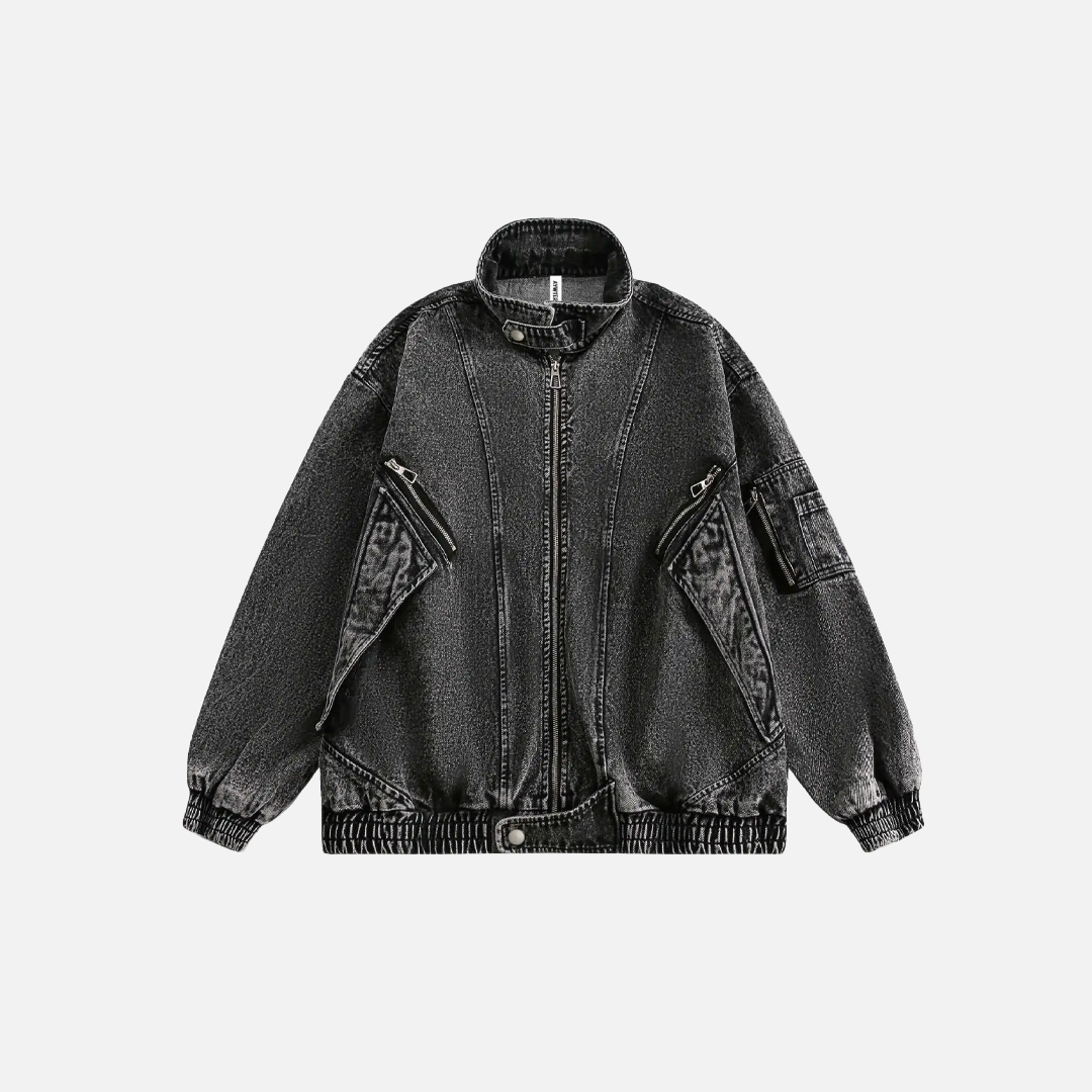 Versatile Streetwear Oversized Hip Hop Denim Jacket - Luxuryurbanwear