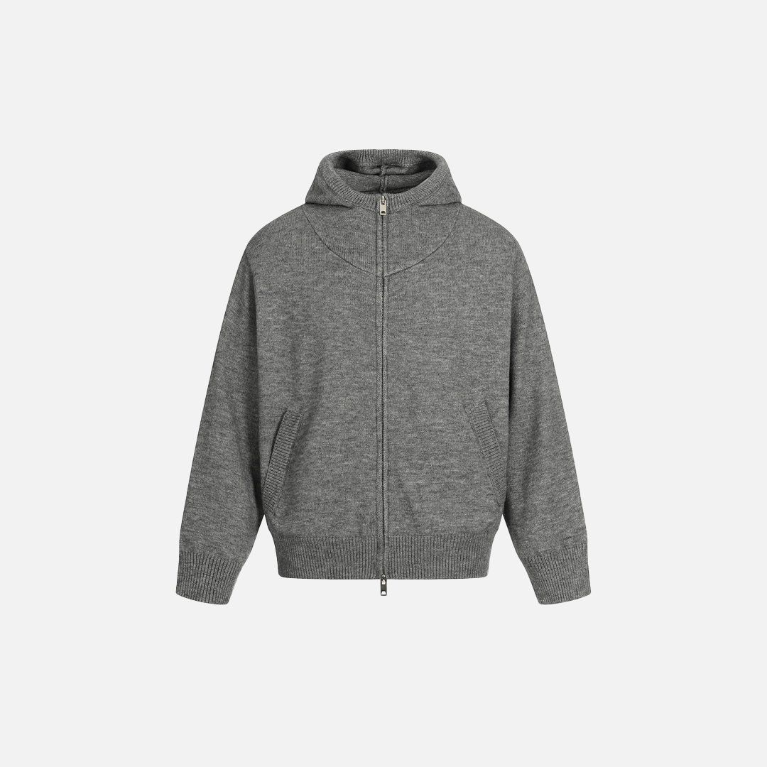 Stylish Solid Color Oversized Hooded Knit Cardigan - Luxuryurbanwear