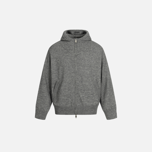 Stylish Solid Color Oversized Hooded Knit Cardigan - Luxuryurbanwear