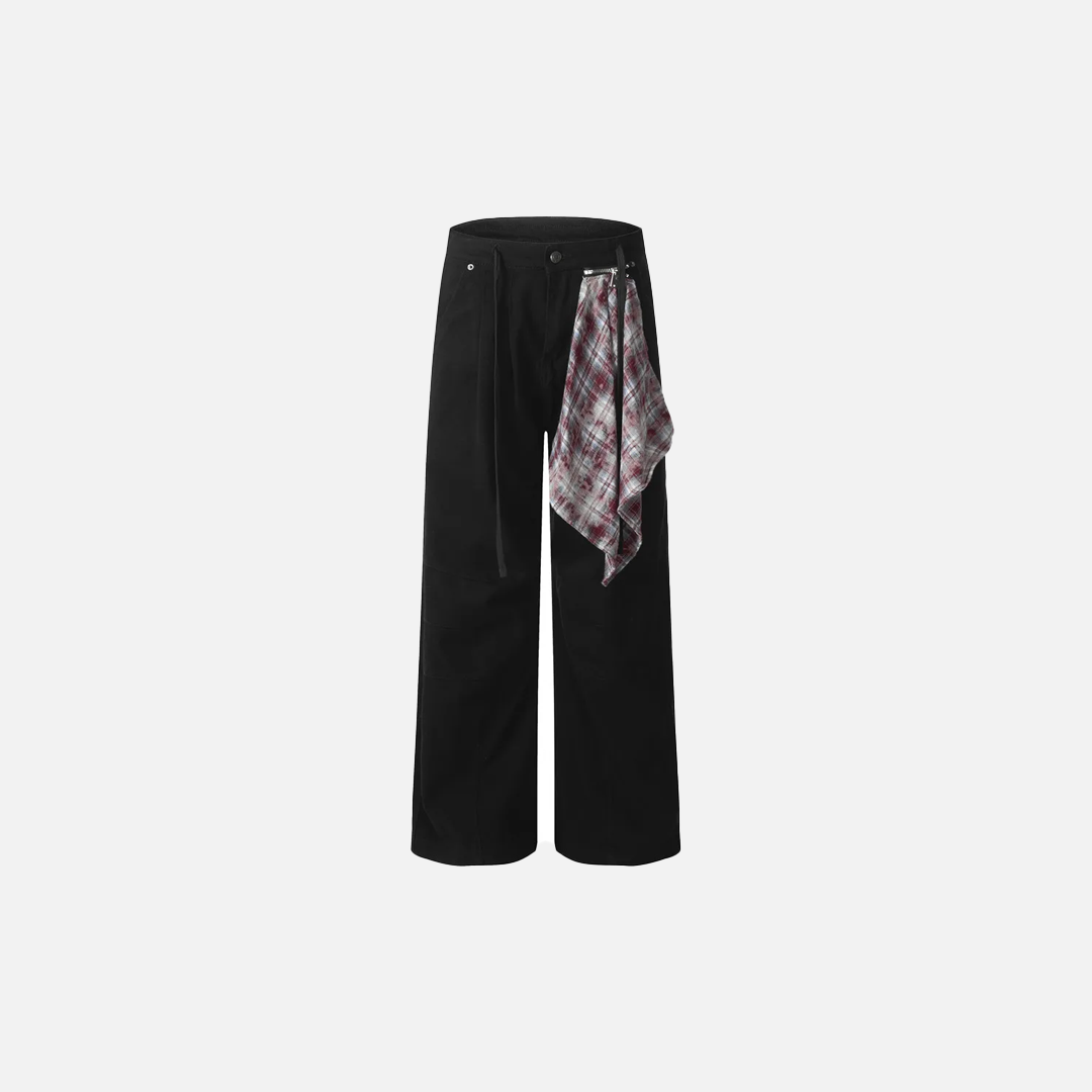 AURA Removable Patchwork Wide Leg Hip Jeans - Luxuryurbanwear