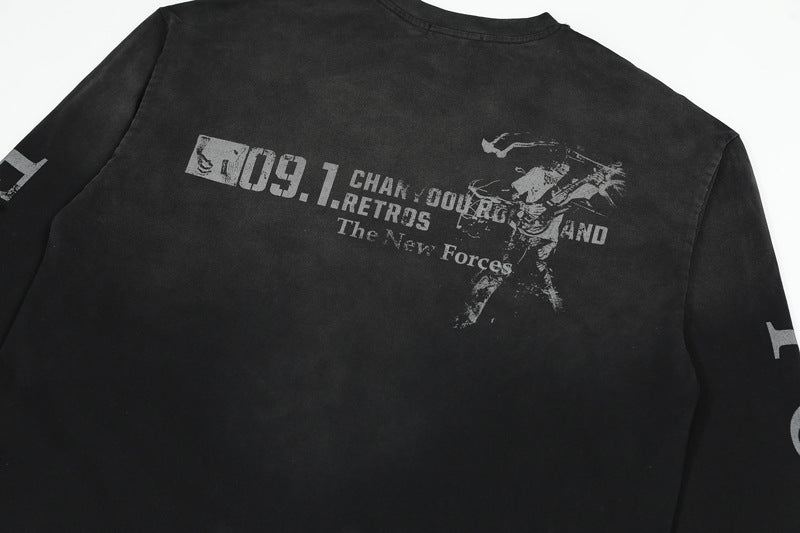 09 | Distressed Long Sleeve T-Shirt - Luxuryurbanwear