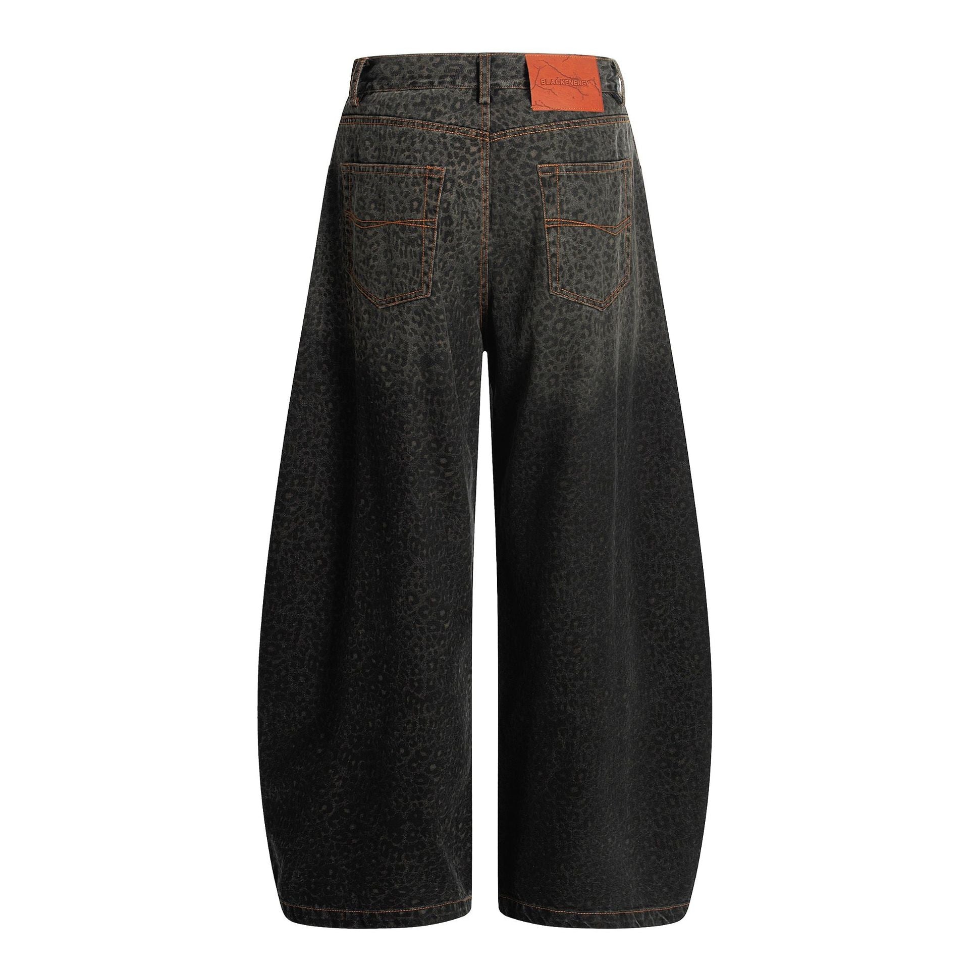 Leopard Print | Denim Street Barrel Jeans - Luxuryurbanwear