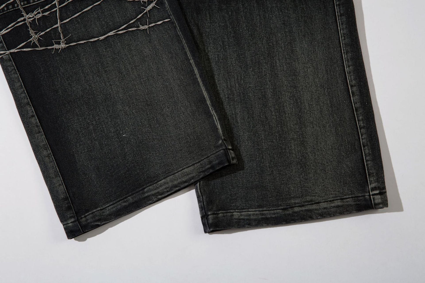 Barbed Wire Print | Baggy Jeans - Luxuryurbanwear