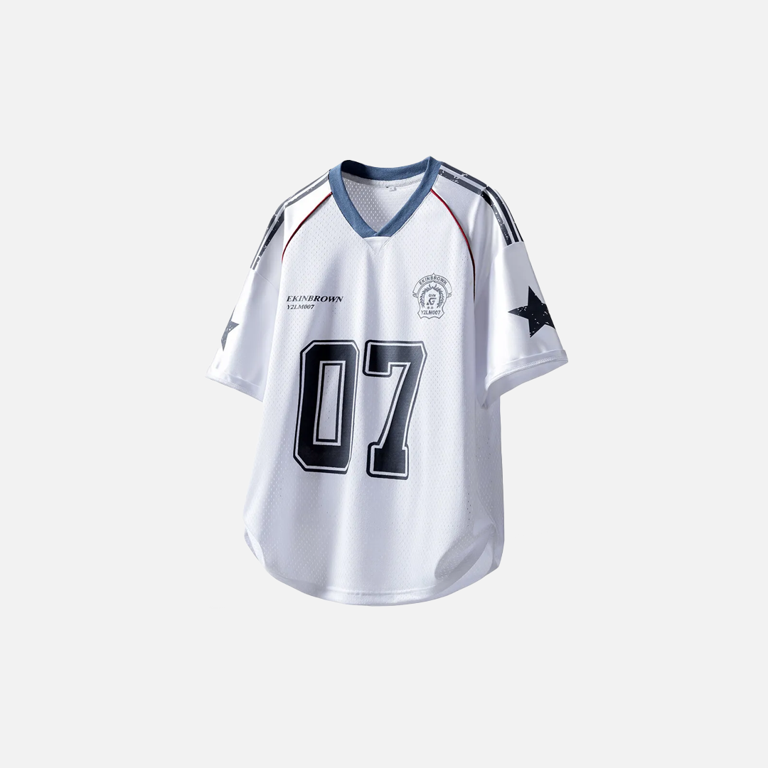 Comfortable Printed Sports Jersey T-Shirt - Luxuryurbanwear