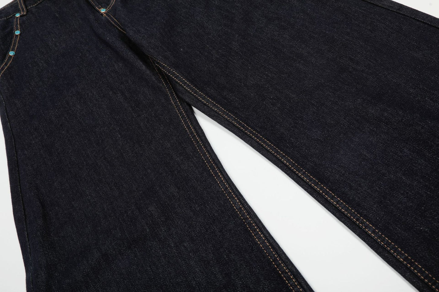 Baggy Barrel | Rivet Raw Jeans - Luxuryurbanwear