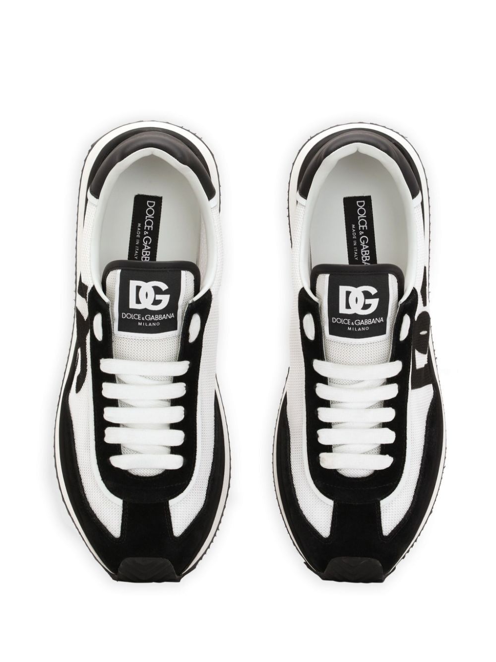 Dolce & Gabbana Men Suede And Mesh Dg Cushion Sneakers