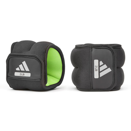 adidas Ankle/Wrist Weights for Men and Women - Fitted Secure Velcro Fastening for Ankles or Wrists - Ideal Strength Training Equipment for Cardio and Muscular Endurance - 2lb Each / 4lb Set